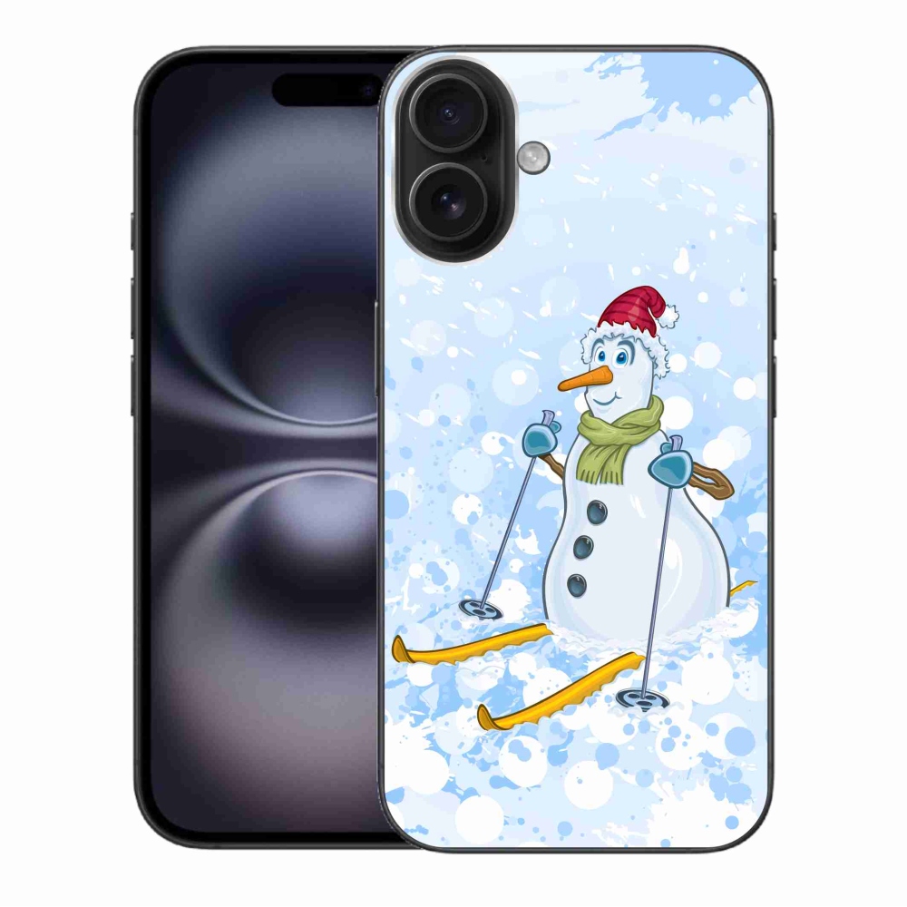 Gelový kryt mmCase na iPhone 16 Plus - sněhulák