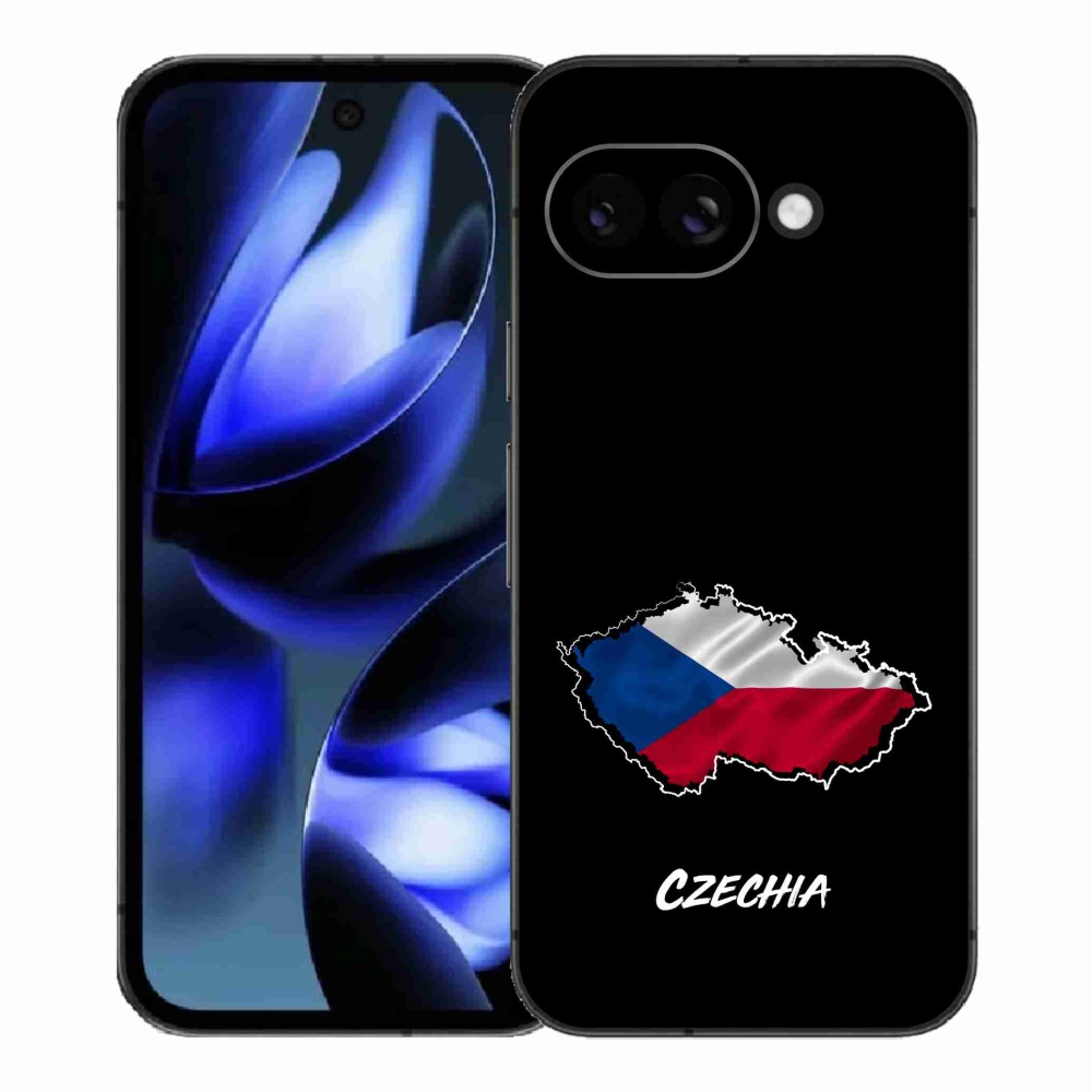 Gelový kryt mmCase na Google Pixel 9a - Czechia černé pozadí