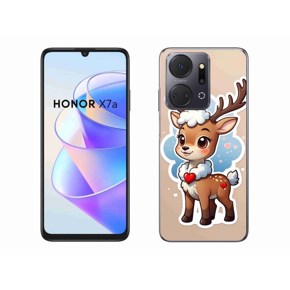 Gelový kryt mmCase na Honor X7a - kreslený sob