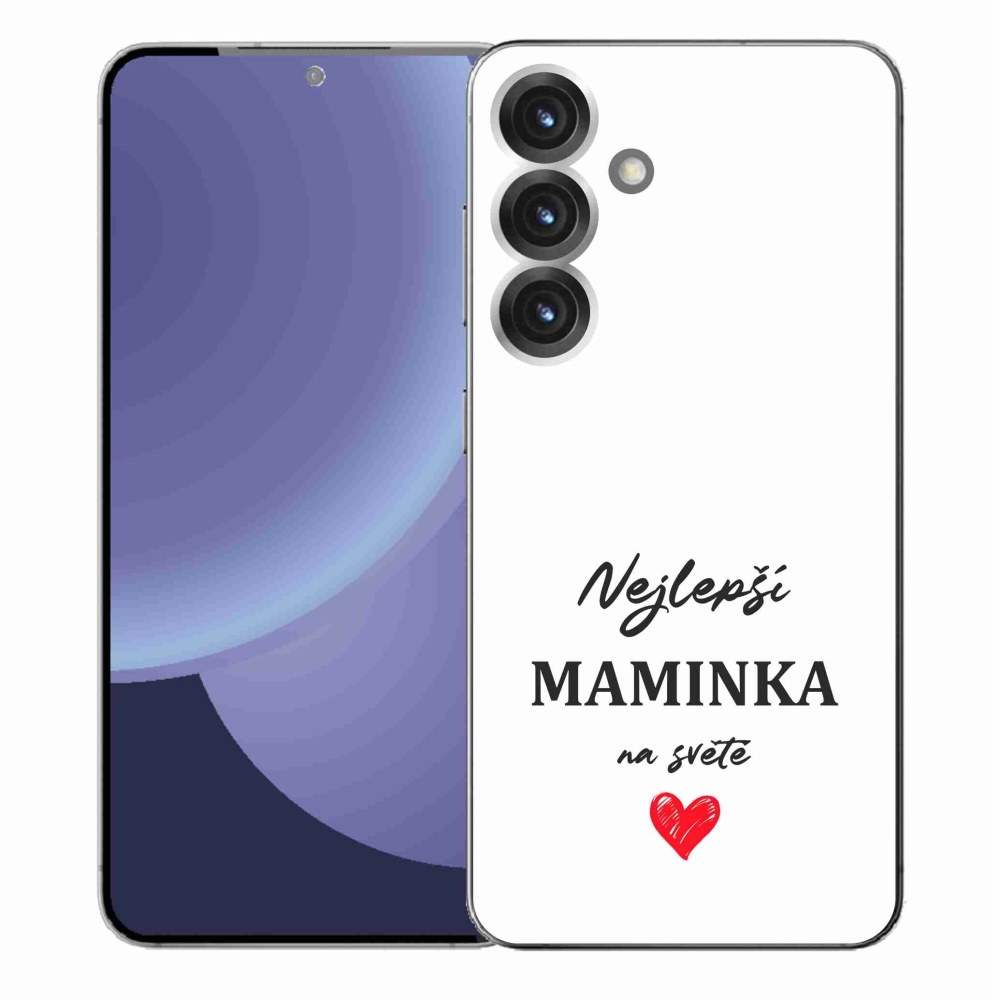Gelový kryt mmCase na Samsung Galaxy S25+ - nejlepší maminka 1 bílé pozadí
