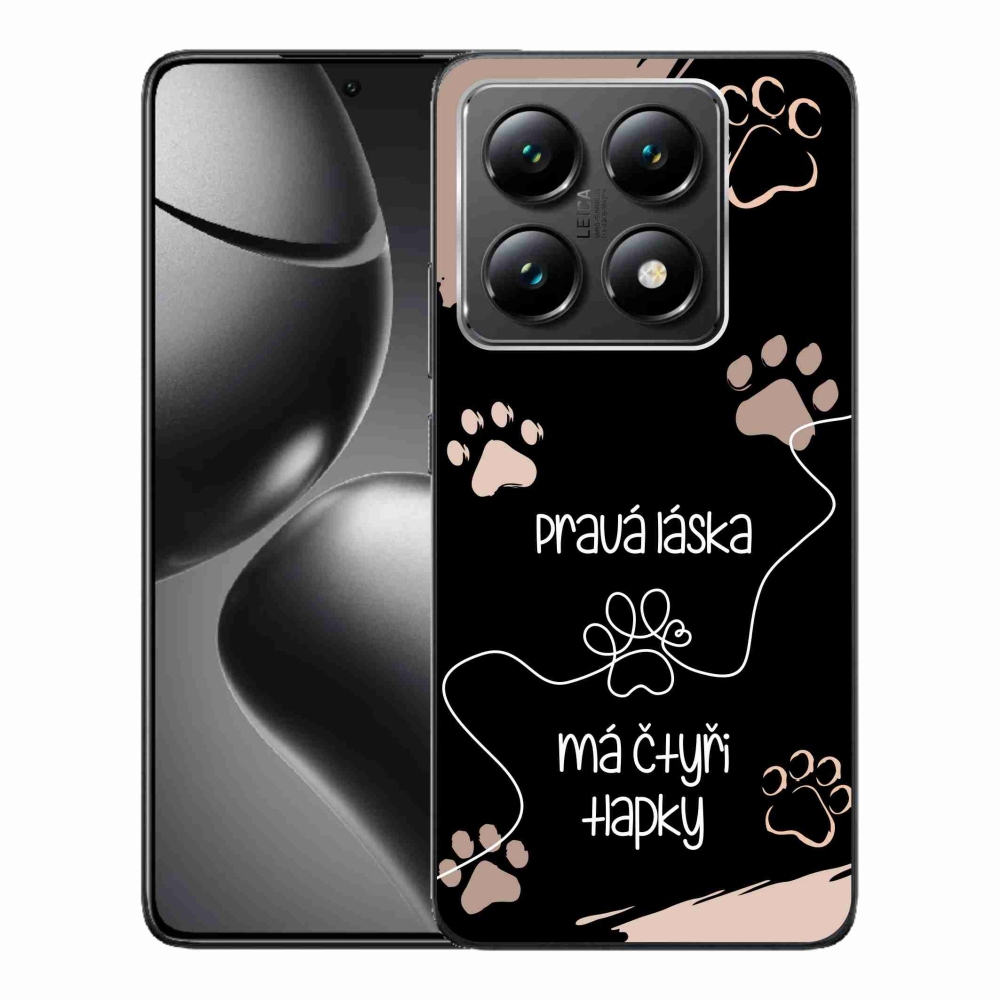 Gelový kryt mmCase na Xiaomi 14T - psí motiv 1 černé pozadí