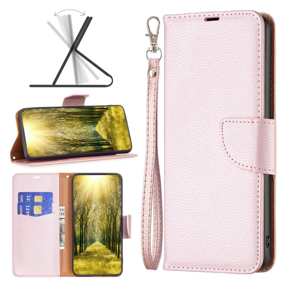 Stand knížkové pouzdro na Xiaomi Redmi Note 13 Pro 5G/Poco X6 5G - růžovozlaté