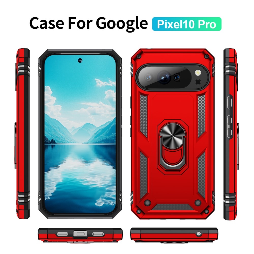Ring odolný kryt na Google Pixel 10 Pro/Pixel 10 - červený