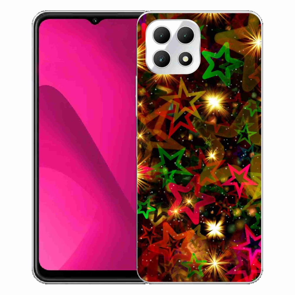 Gelový kryt mmCase na T-Mobile T Phone 2 - barevné hvězdičky