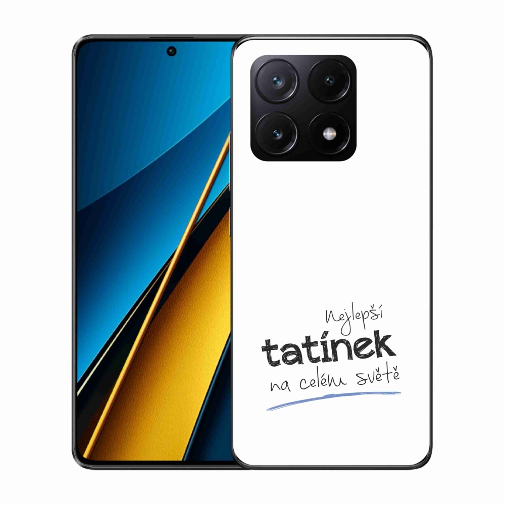 Gelový kryt mmCase na Xiaomi Poco X6 Pro 5G - nejlepší tatínek 4 bílé pozadí