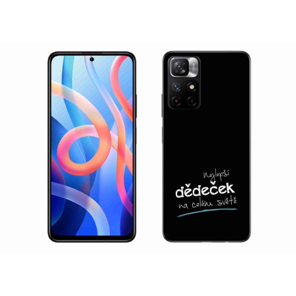 Gelový kryt mmCase na Xiaomi Redmi Note 11S 5G - nejlepší dědeček 3 černé pozadí