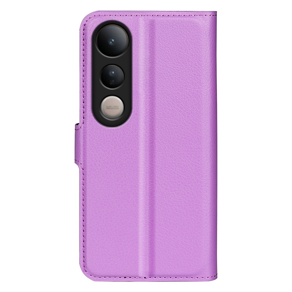 Litchi knížkové pouzdro na Vivo V50 Lite 4G/5G - fialové