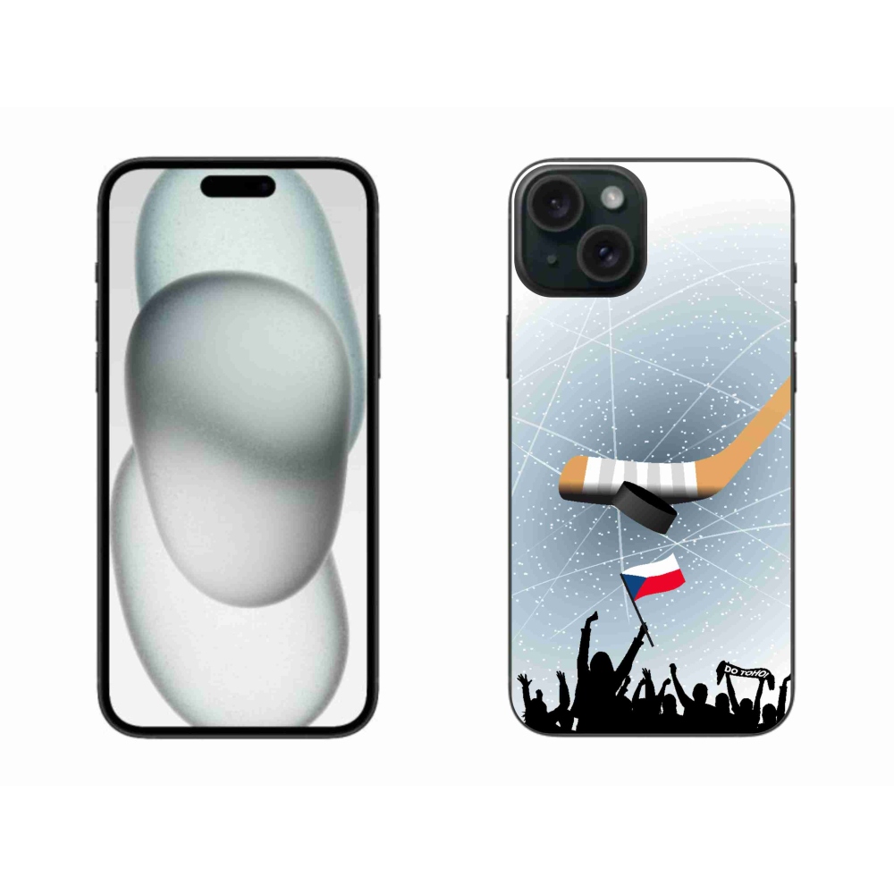 Gelový kryt mmCase na iPhone 15 Plus - fanoušci hokeje
