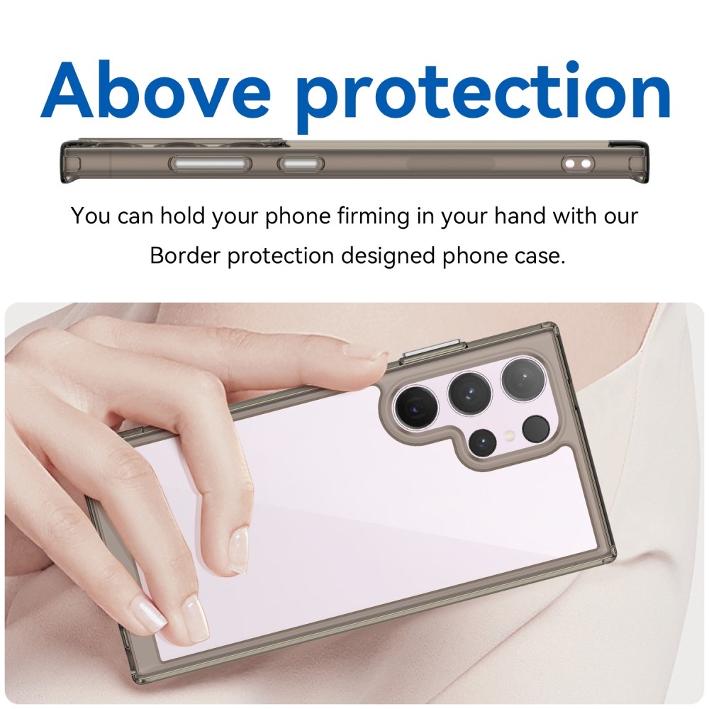 Gelový obal s pevnými zády na Samsung Galaxy S24 Ultra - šedý