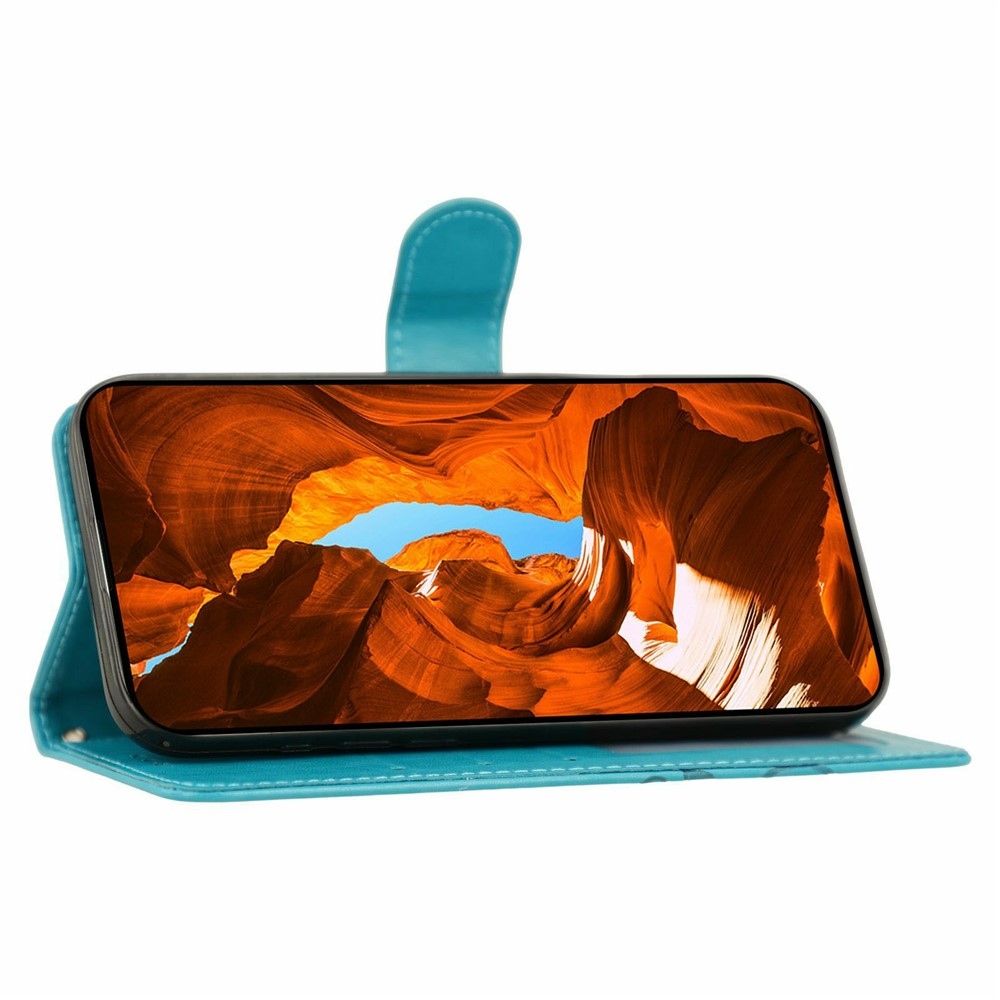 Roses knížkové pouzdro na Xiaomi Redmi 15 5G - modré