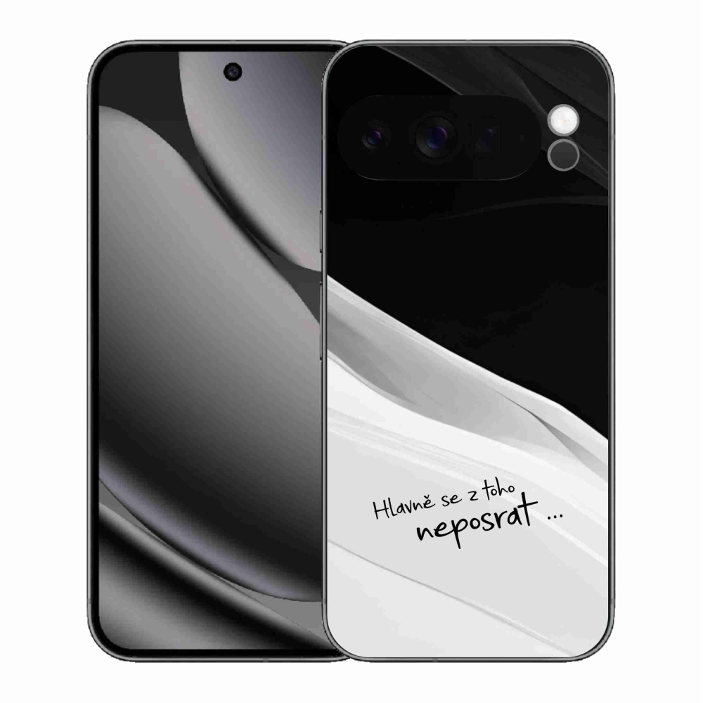 Gelový kryt mmCase na Google Pixel 10 Pro XL - vtipný text 13 bíločerné pozadí