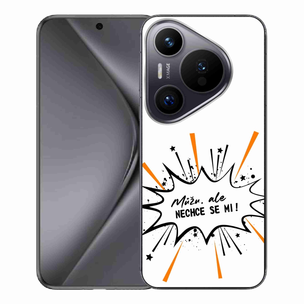 Gelový kryt mmCase na Huawei Pura 70 Pro - vtipný text 11 bílé pozadí