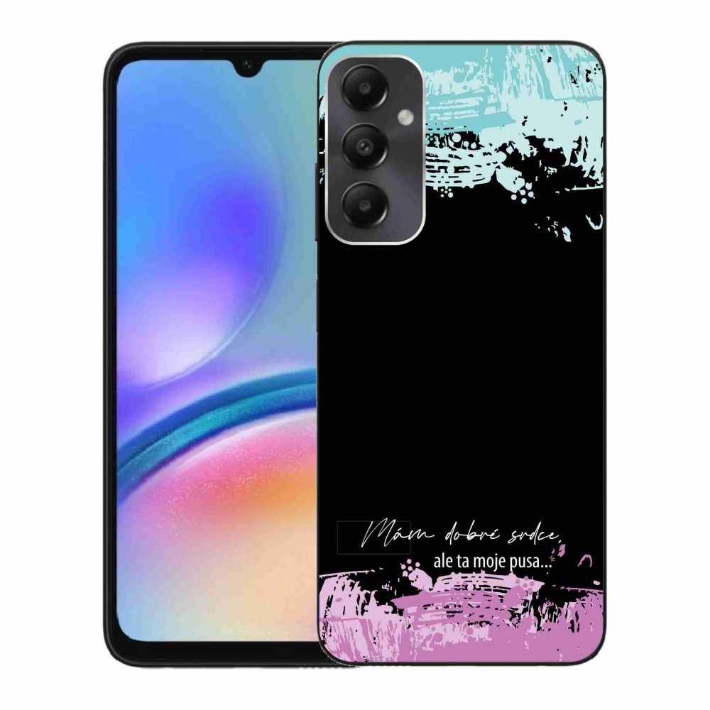 Gelový kryt mmCase na Samsung Galaxy A05s - vtipný text 3 černé pozadí