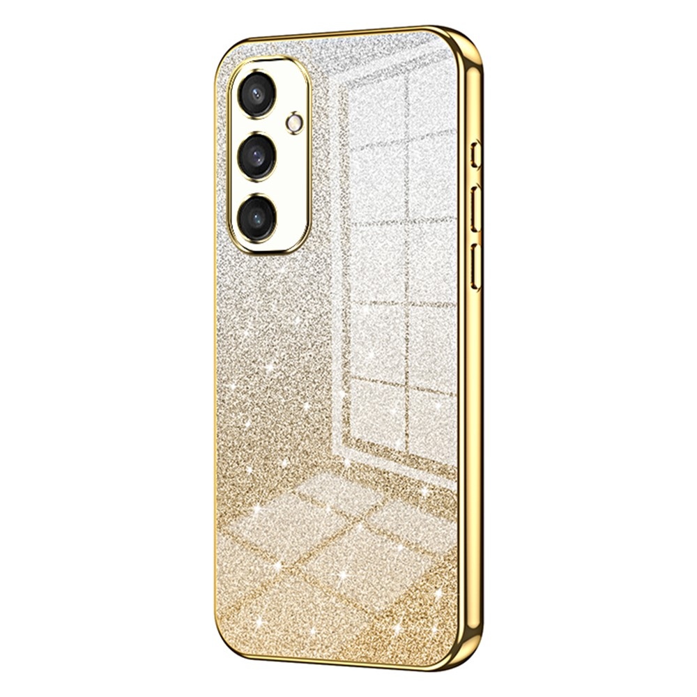Cut gelový třpytivý obal na Samsung Galaxy S25 - zlatý
