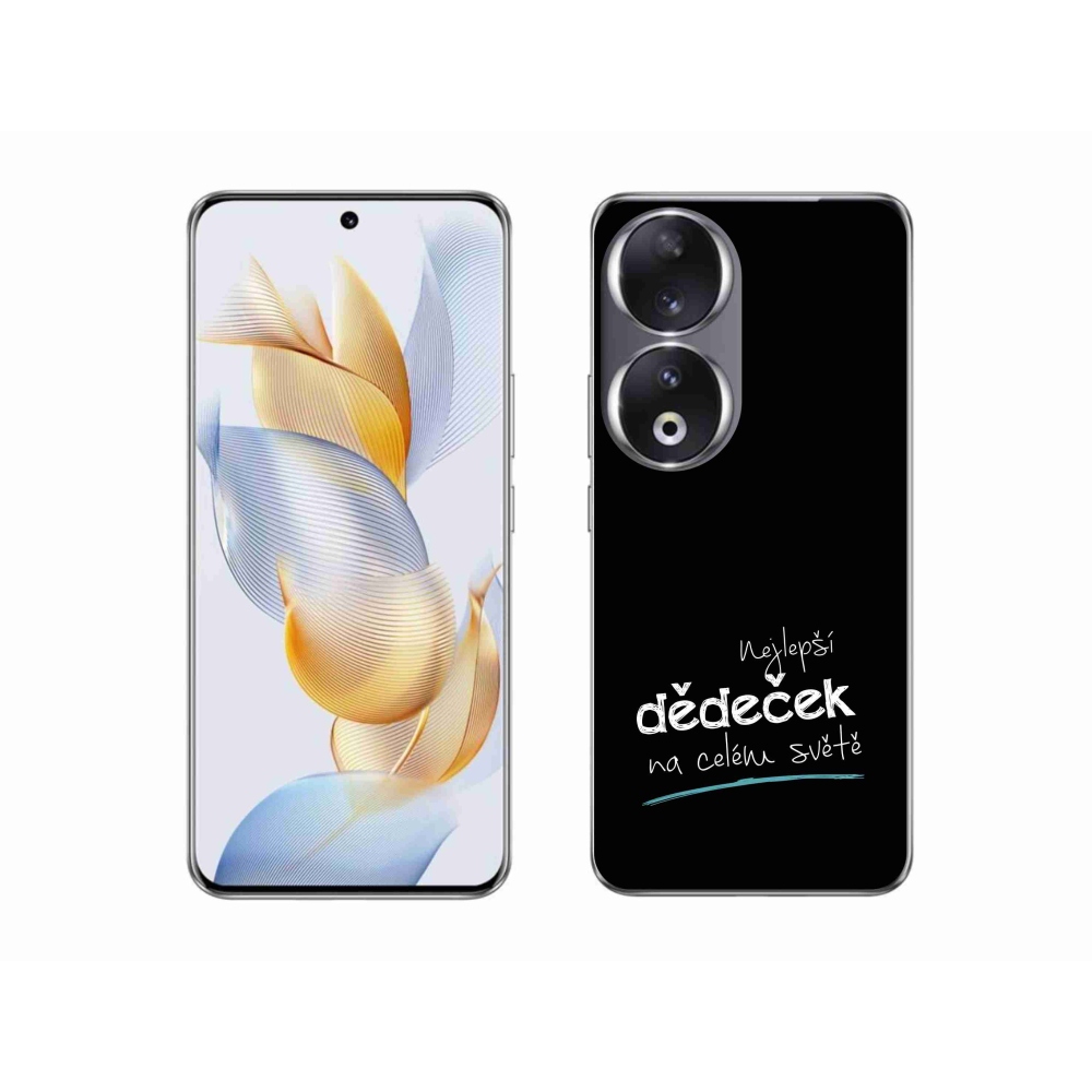 Gelový kryt mmCase na Honor 90 - nejlepší dědeček 3 černé pozadí