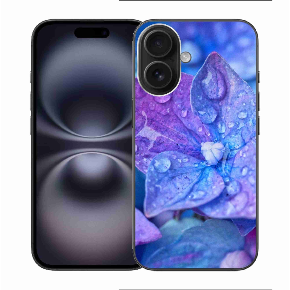 Gelový kryt mmCase na iPhone 16 - fialový květ