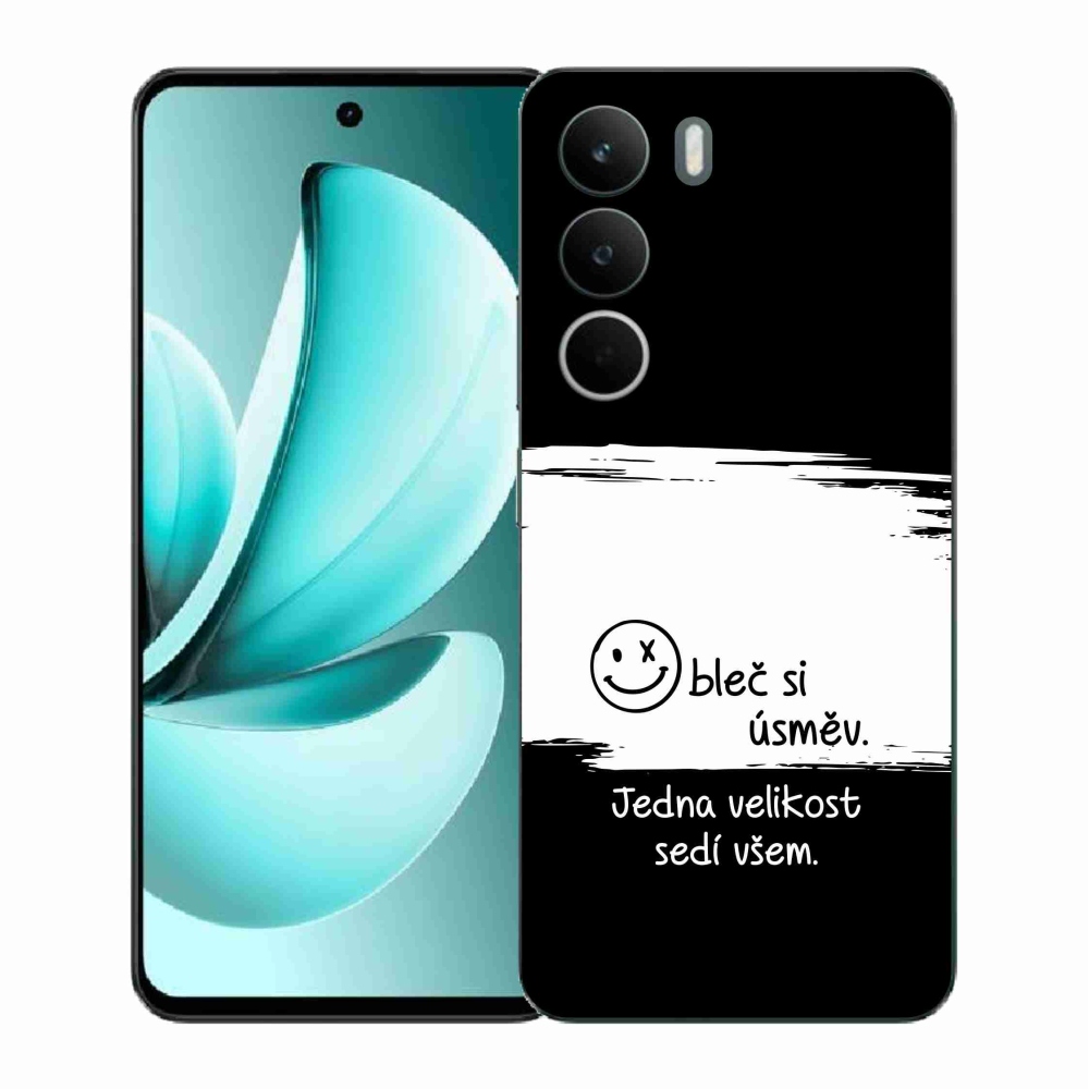 Gelový kryt mmCase na Realme C71 - vtipný text 8 bíločerné pozadí