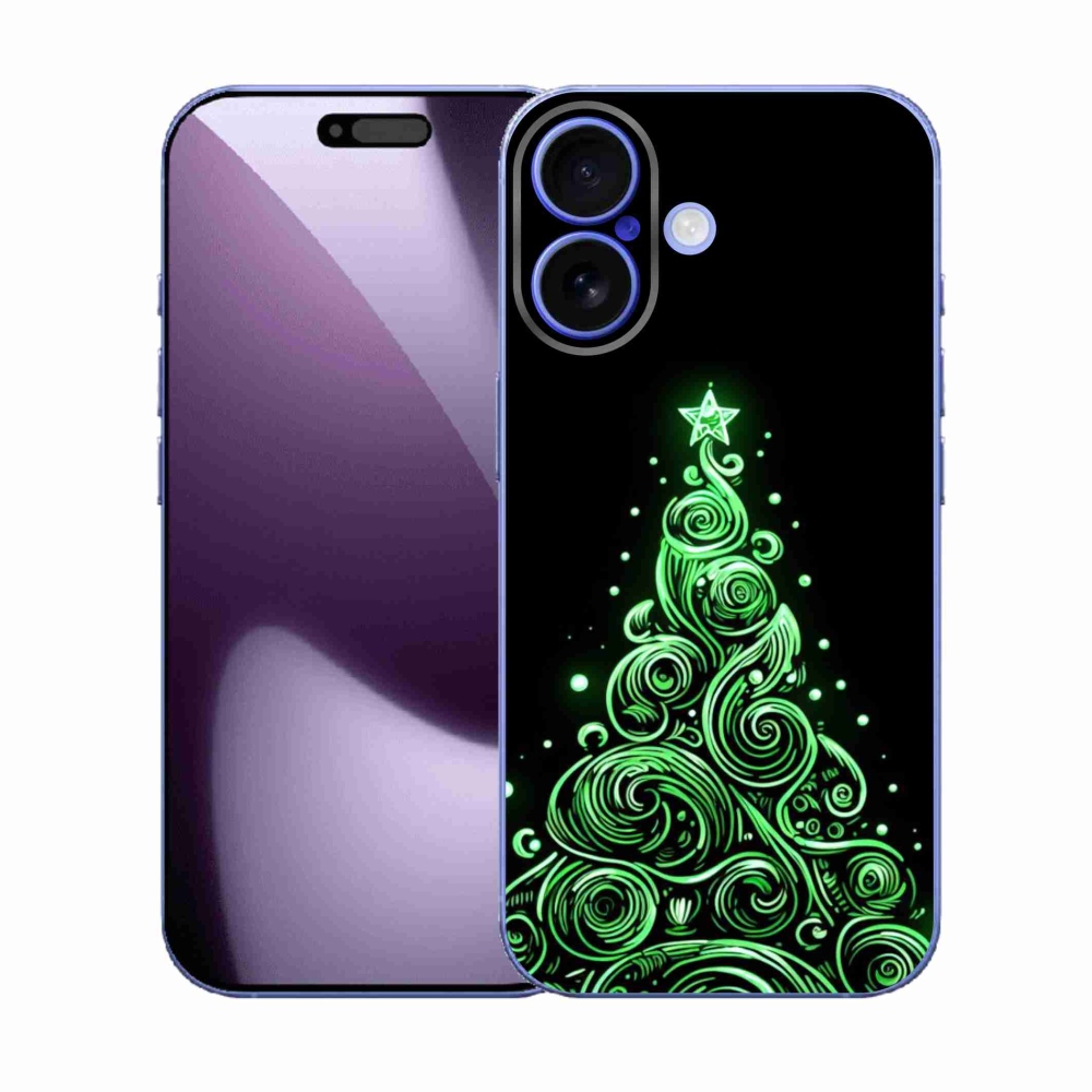 Gelový kryt mmCase na iPhone 17 - neonový vánoční stromek 3