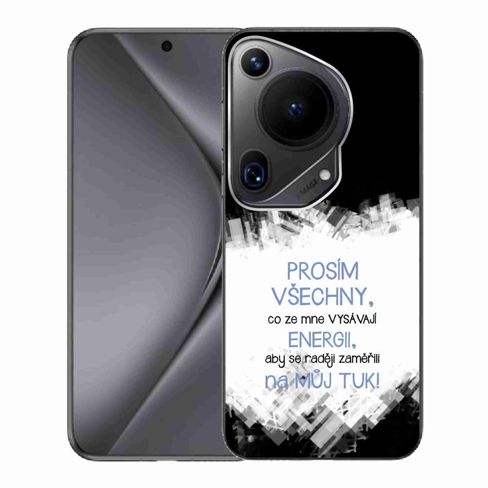 Gelový kryt mmCase na Huawei Pura 70 Ultra - vtipný text 1 modrý