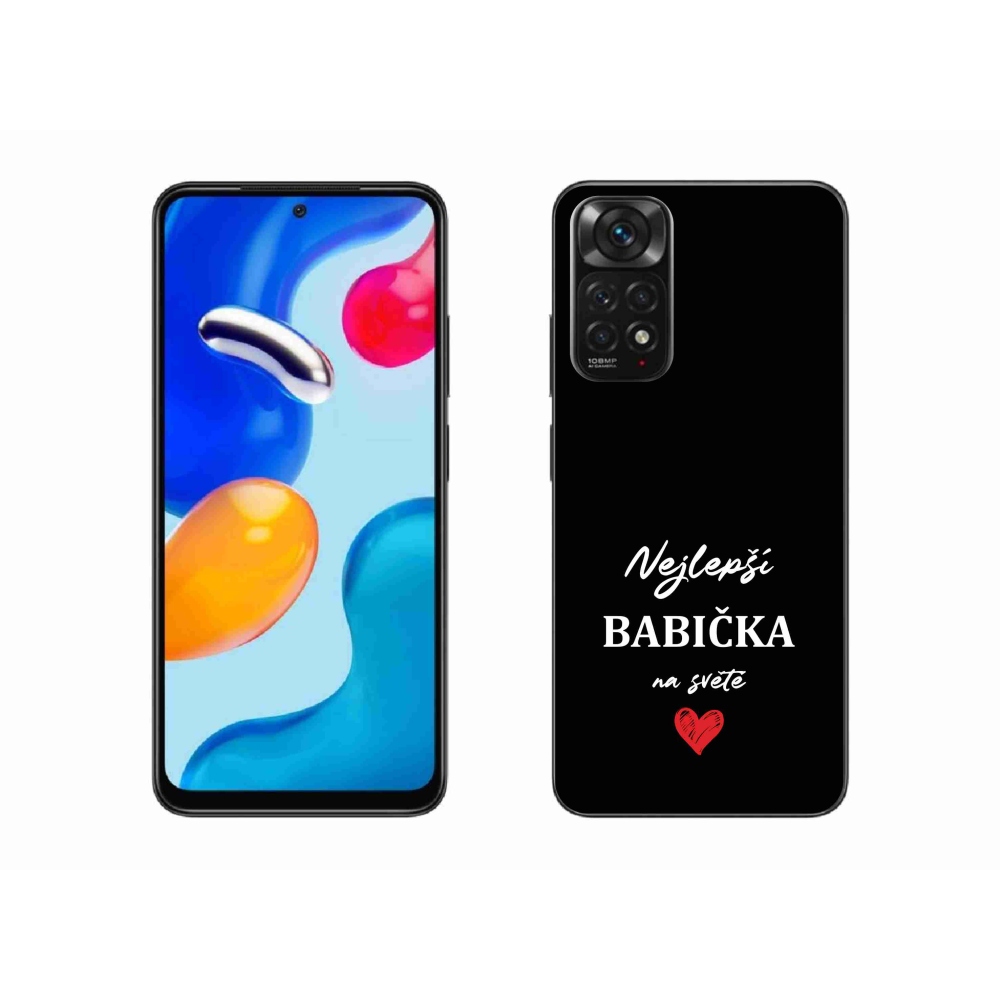 Gelový kryt mmCase na Xiaomi Redmi Note 11S 4G - nejlepší babička 1 černé pozadí