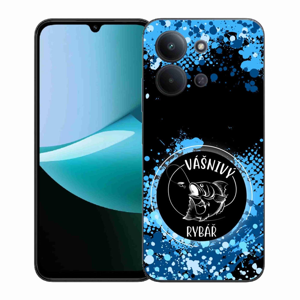 Gelový kryt mmCase na Xiaomi Redmi 15C 4G (171mm)/Poco C85 4G (171mm) - vášnivý rybář černé pozadí