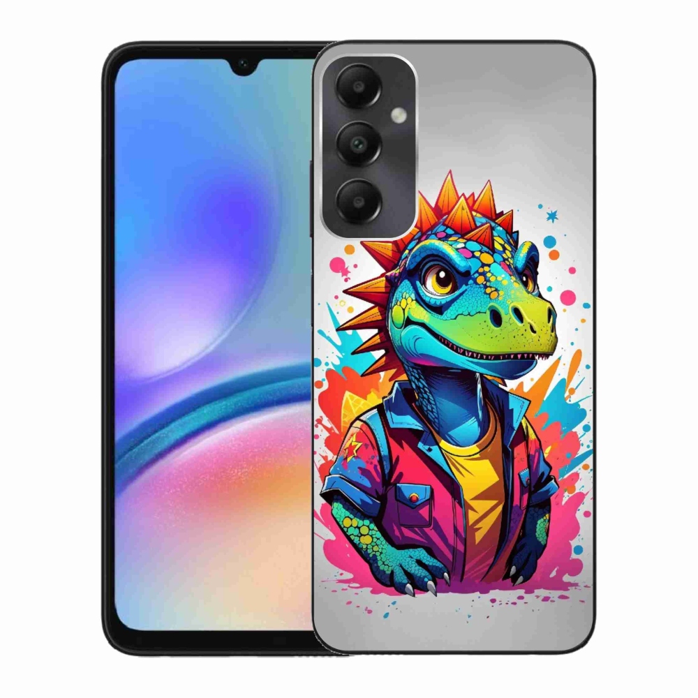 Gelový kryt mmCase na Samsung Galaxy A05s - barevný dinosaurus