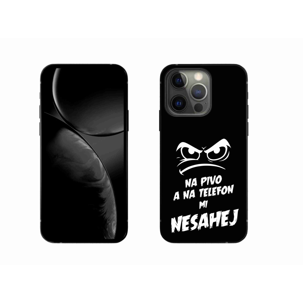 Gelový kryt mmCase na iPhone 13 Pro 6.1 - pivní motiv 2 černé pozadí