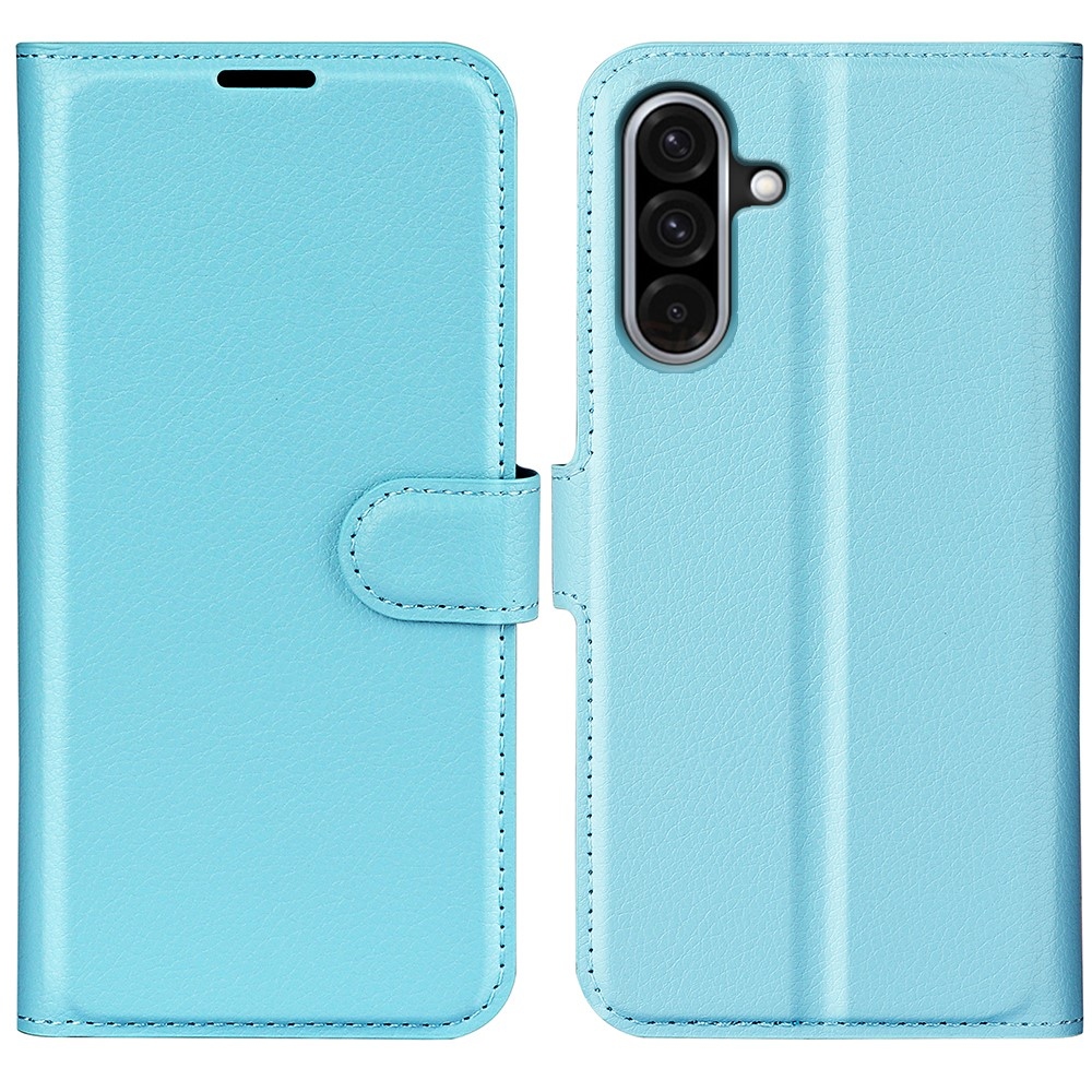 Litchi knížkové pouzdro na Samsung Galaxy A36 5G - modré