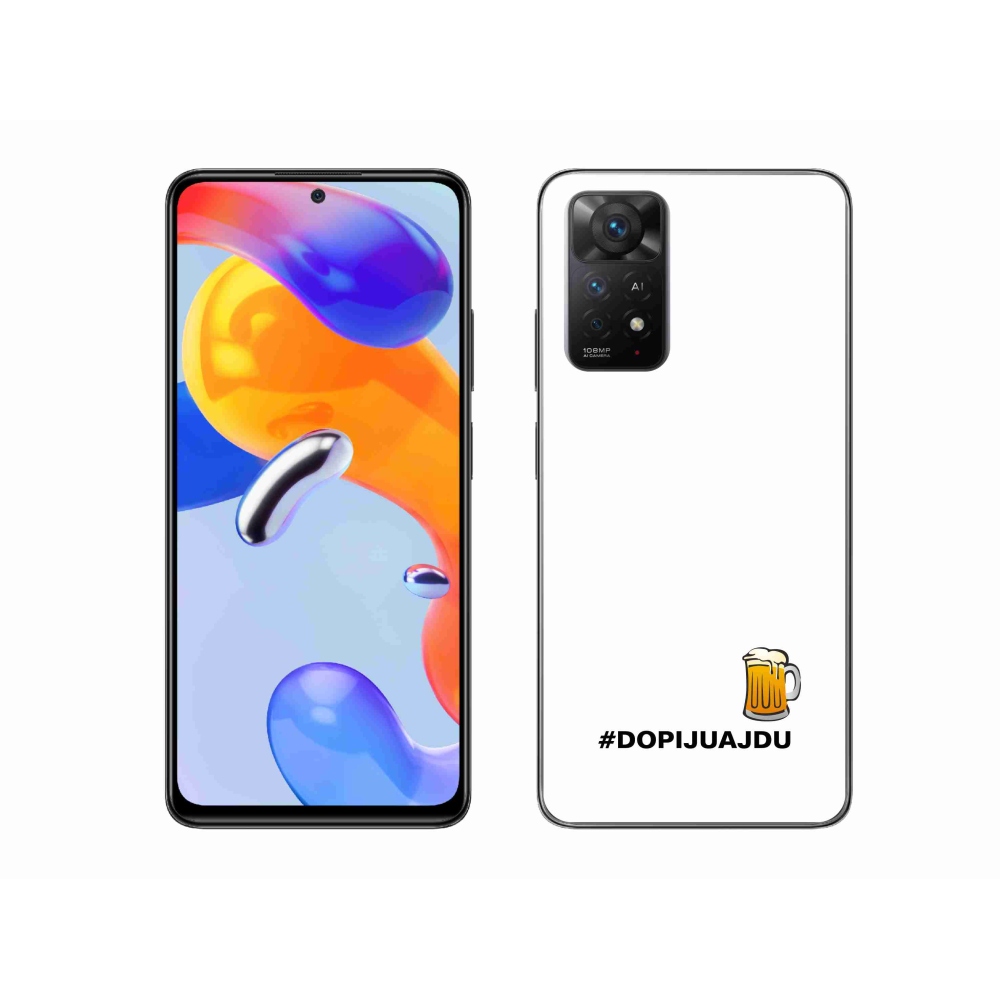 Gelový kryt mmCase na Xiaomi Redmi Note 11 Pro 4G/5G - pivní motiv 1 bílé pozadí
