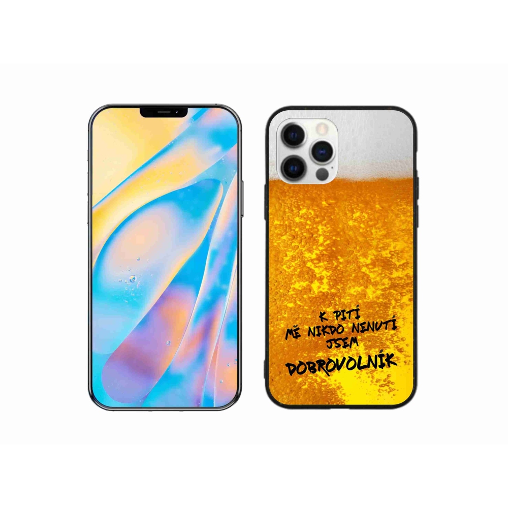 Gelový kryt mmCase na iPhone 12 - pivní motiv 4