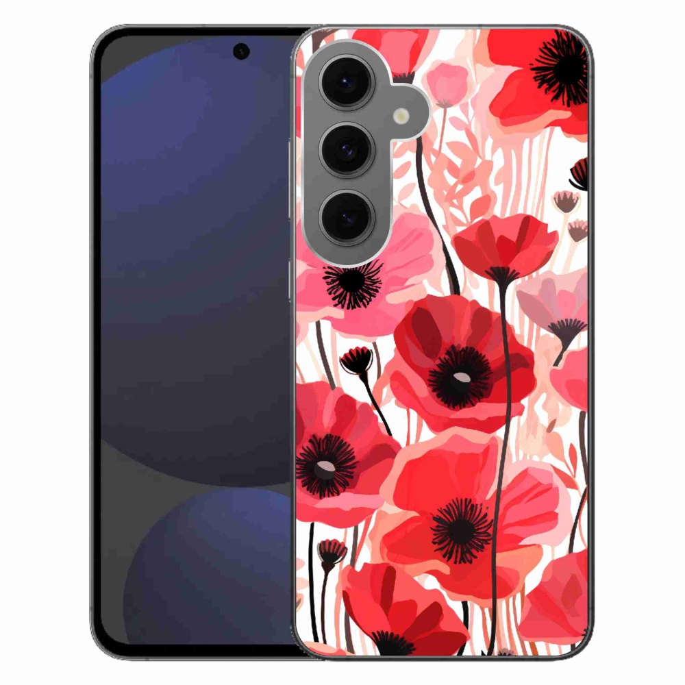 Gelový kryt mmCase na Samsung Galaxy S24 FE - vlčí mák 1