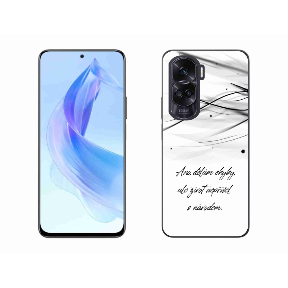 Gelový kryt mmCase na Honor 90 Lite - citát bílé pozadí