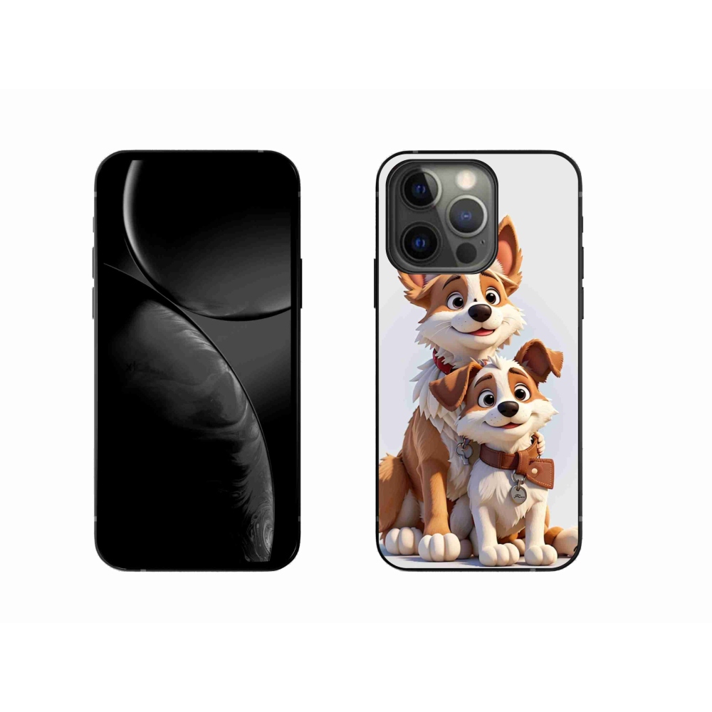 Gelový kryt mmCase na iPhone 13 Pro - kreslení psi