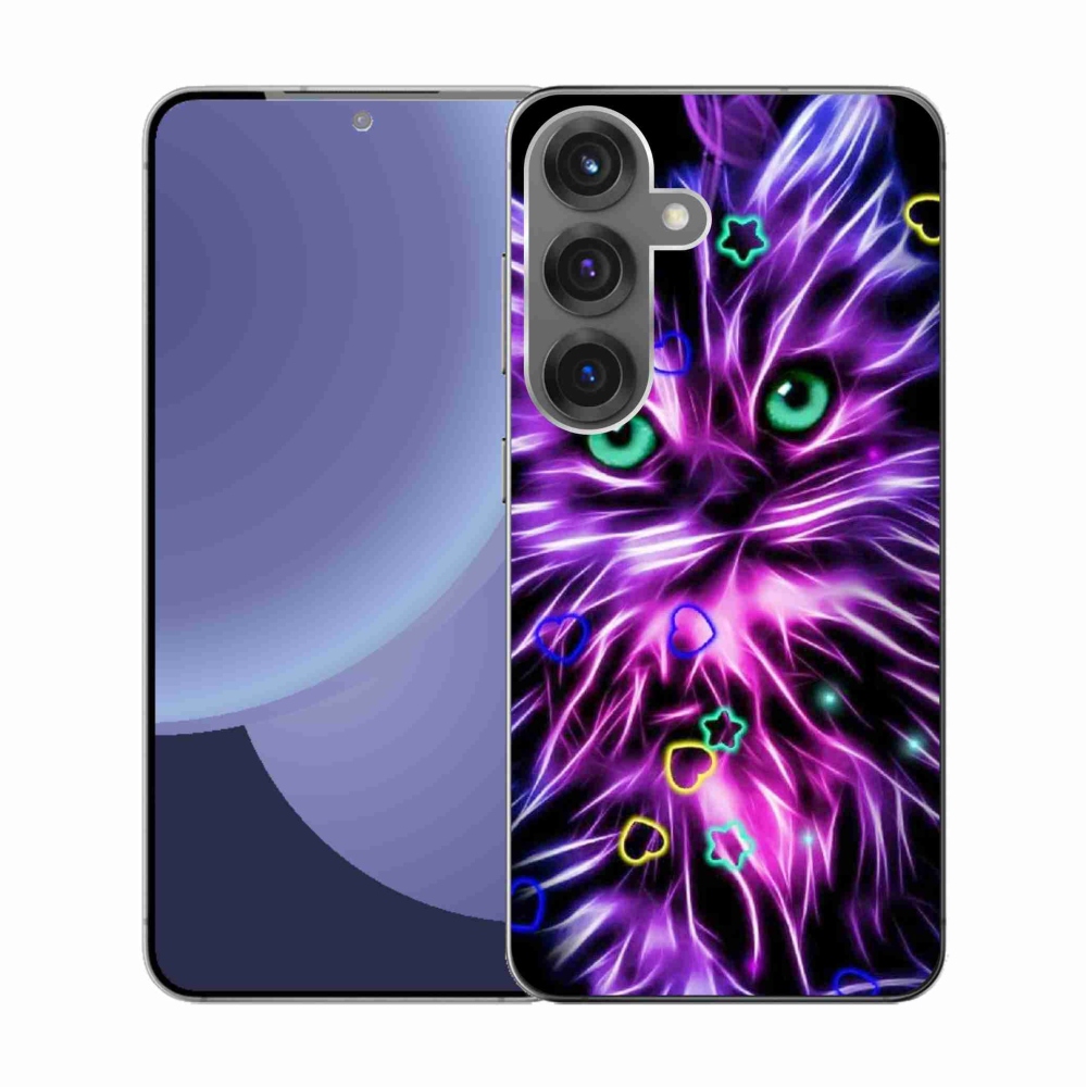 Gelový kryt mmCase na Samsung Galaxy S25 - abstraktní kočka