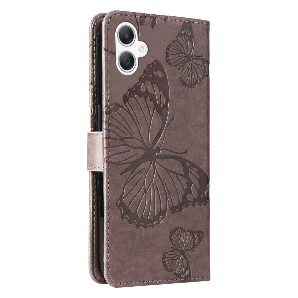 Big Butterfly knížkové pouzdro na Samsung Galaxy A06 4G - šedé