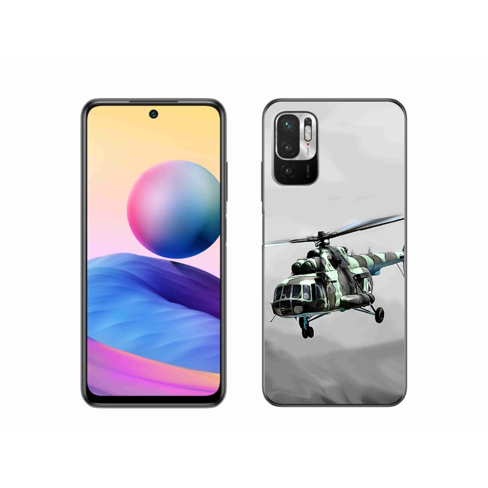 Gelový kryt mmCase na Xiaomi Poco M3 Pro/5G - vojenský vrtulník