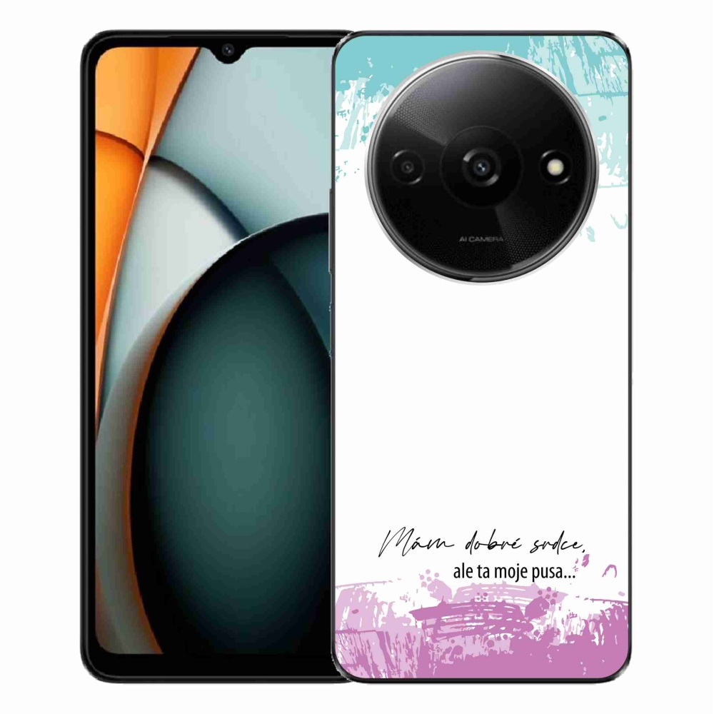 Gelový kryt mmCase na Xiaomi Redmi A3  - vtipný text 3 bílé pozadí