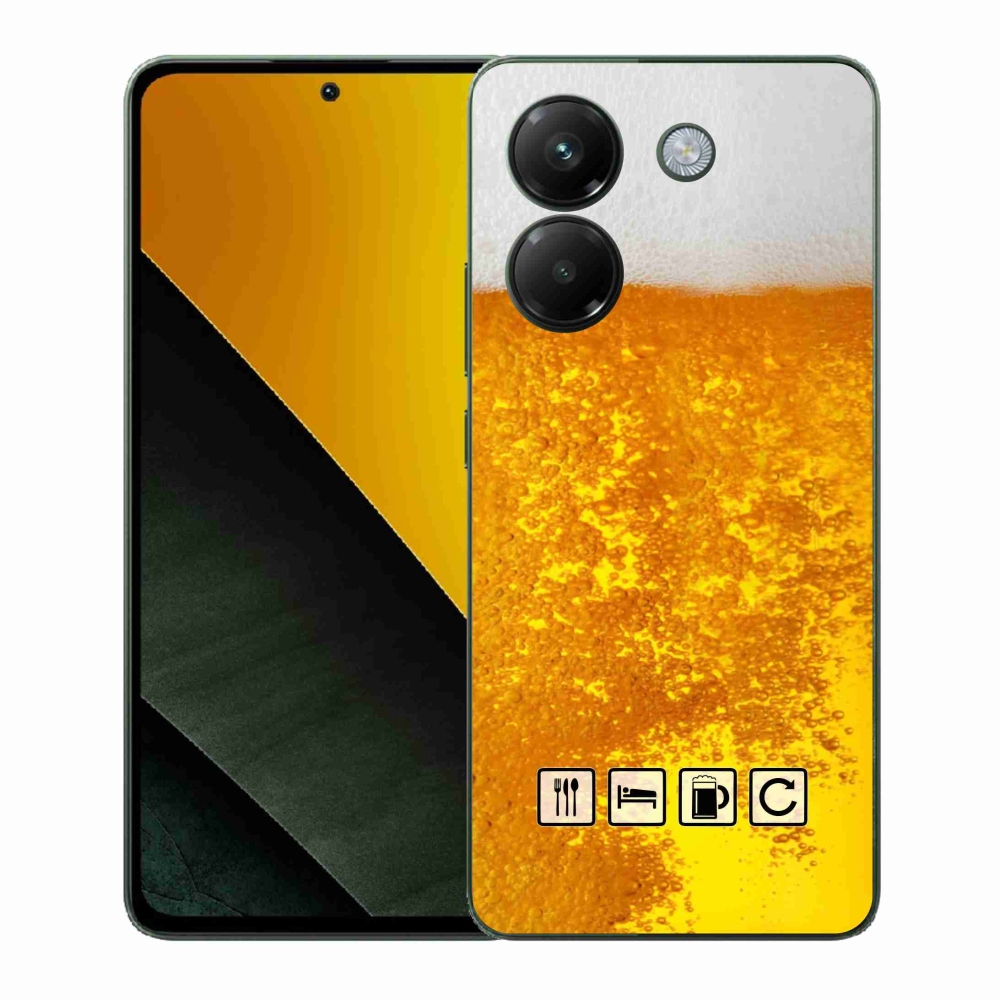 Gelový kryt mmCase na Xiaomi Poco M7 Pro 5G - pivní motiv 3