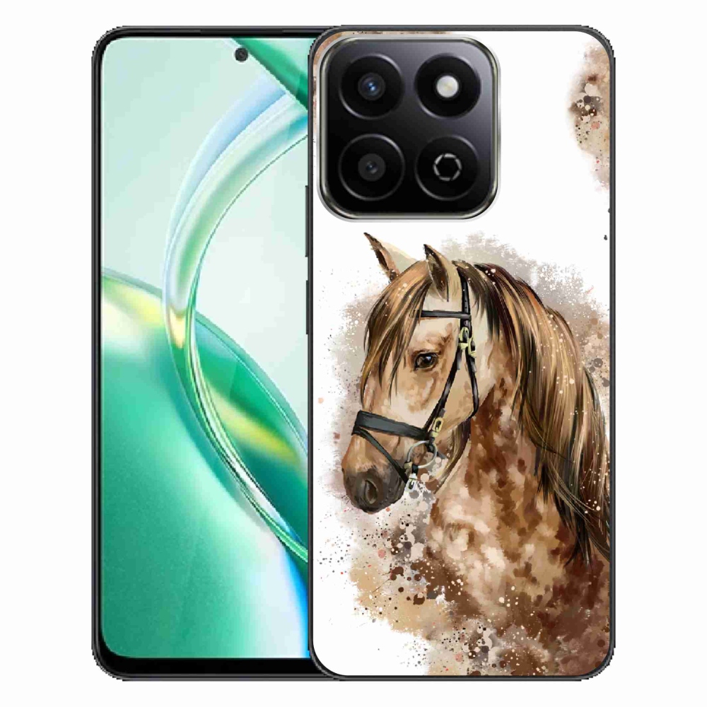 Gelový kryt mmCase na Honor 200 Smart 5G - hnědý kreslený kůň