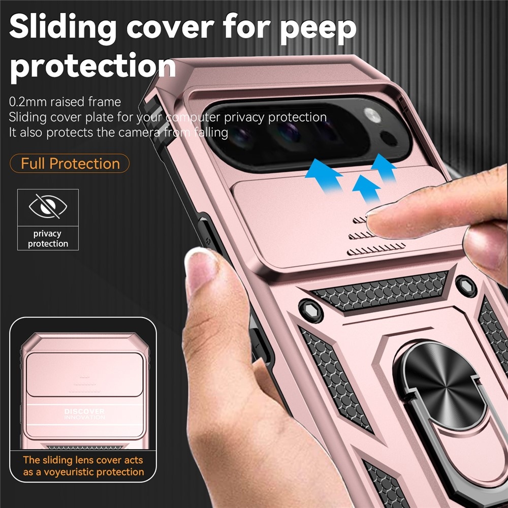 Ring odolný kryt na Google Pixel 10 Pro XL/Pixel 9 Pro XL - růžovozlatý