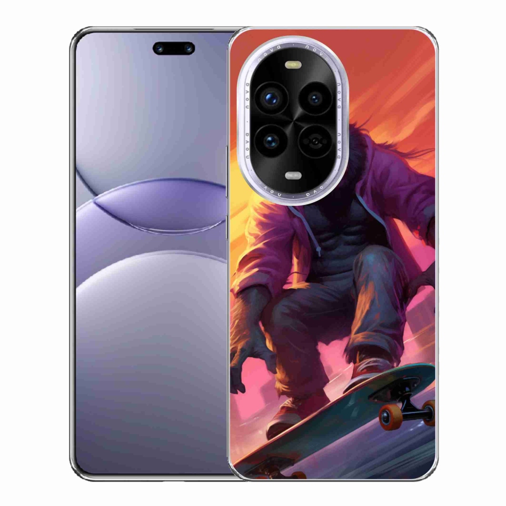 Gelový kryt mmCase na Huawei Nova 13 Pro 5G - gorila na skateboardu
