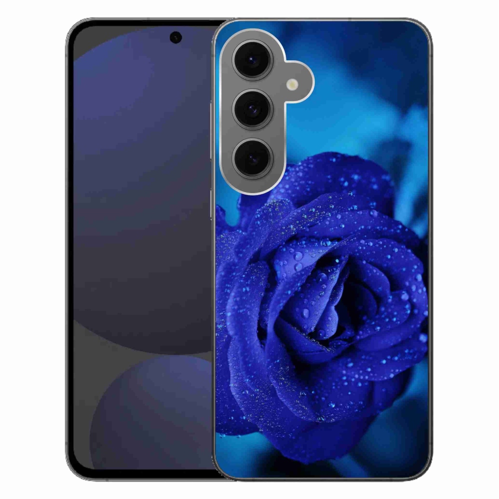 Gelový obal mmCase na Samsung Galaxy S24 FE - modrá růže