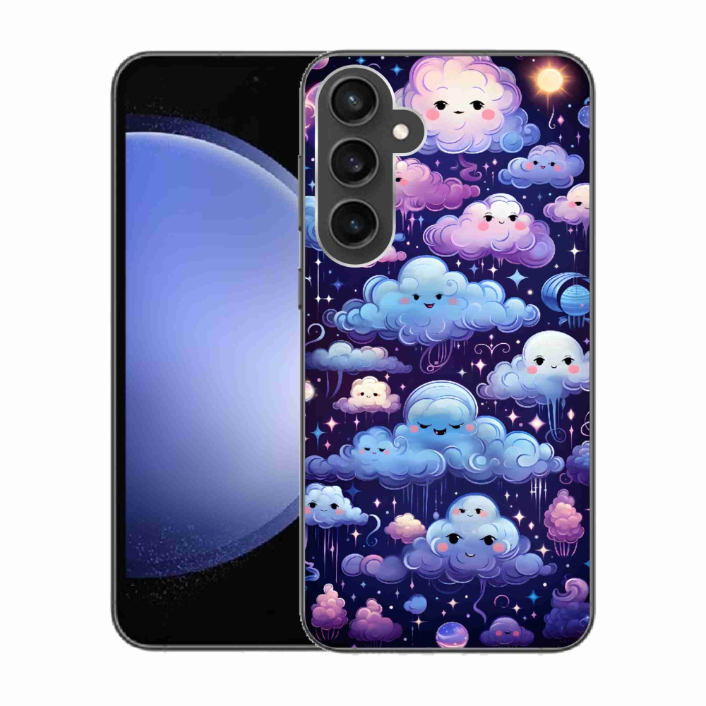 Gelový kryt mmCase na Samsung Galaxy S23 FE - mráčky