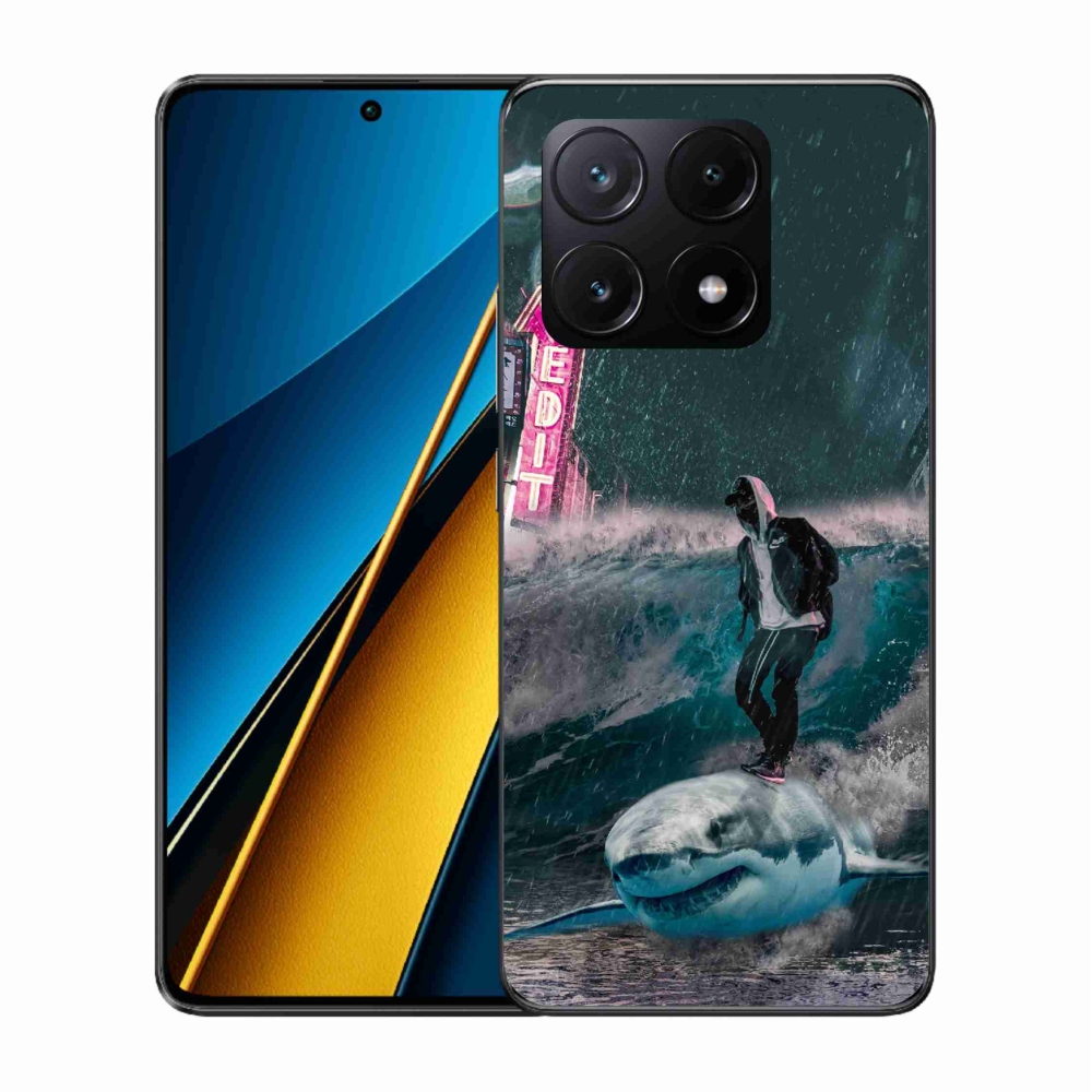 Gelový kryt mmCase na Xiaomi Poco X6 Pro 5G - žralok