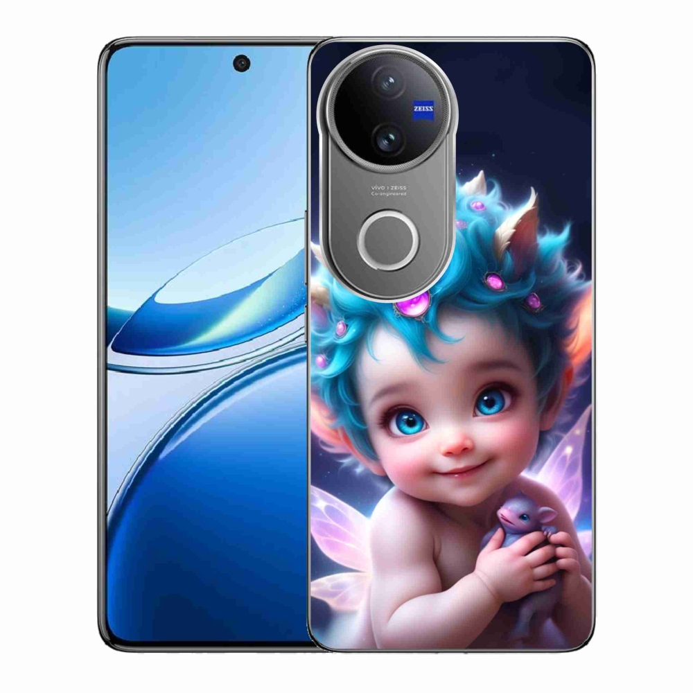 Gelový kryt mmCase na Vivo V50 5G - dítě s motýlími křídly