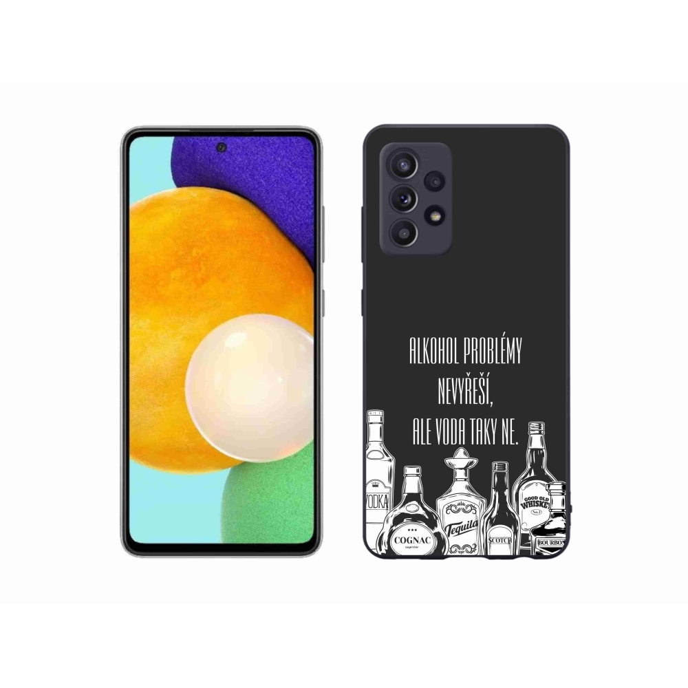 Gelový kryt mmCase na Samsung Galaxy A52/A52 5G - vtipný text černé pozadí