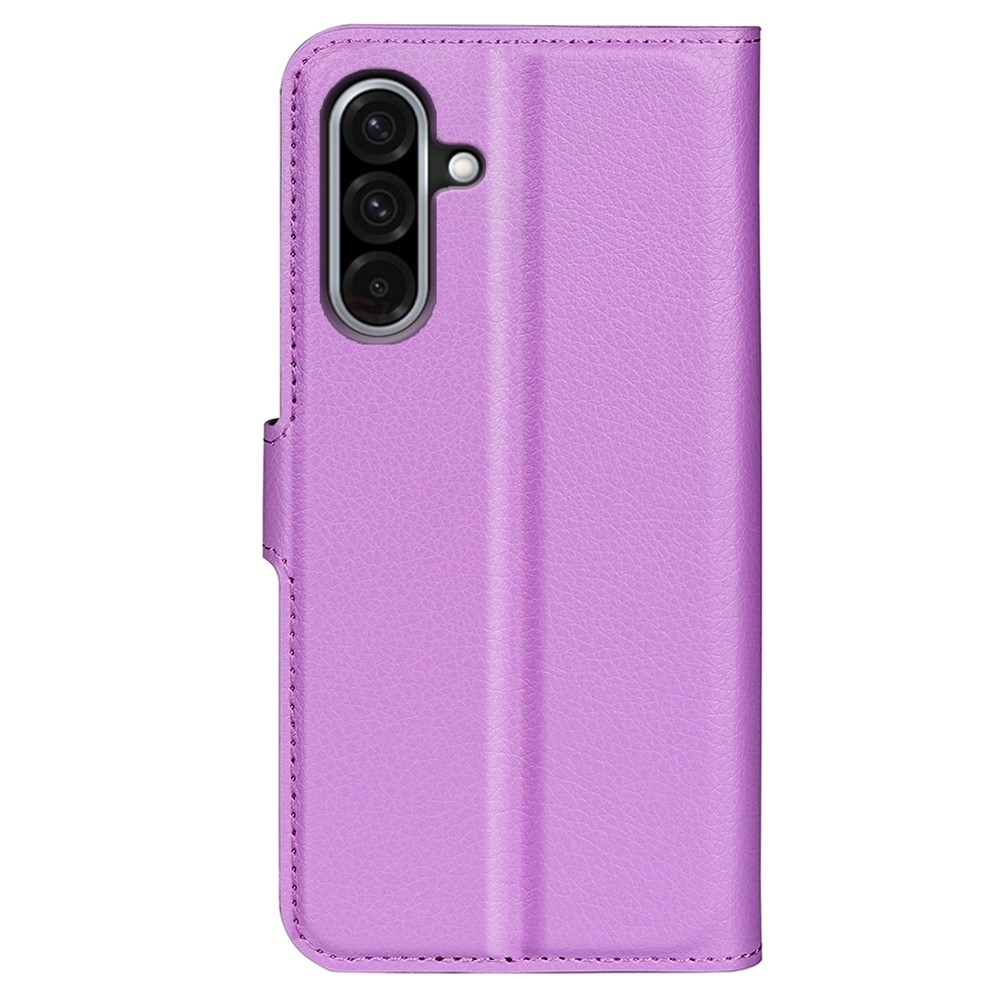Litchi knížkové pouzdro na Samsung Galaxy A36 5G - fialové