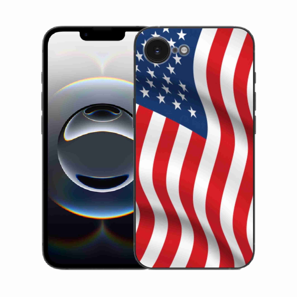 Gelový kryt mmCase na iPhone 16e - USA vlajka
