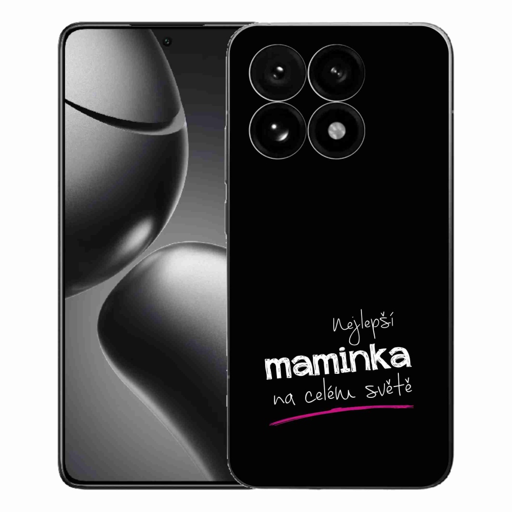 Gelový kryt mmCase na Xiaomi 15T - nejlepší maminka 4 černé pozadí