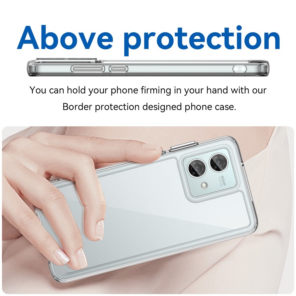 Gelový obal s pevnými zády na Motorola Moto G84 5G - průhledný
